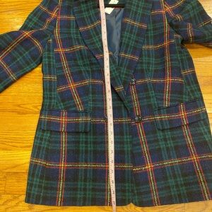 Talbots plaid wool- blend multi color jackets size-8 DOUBLE BREASTED NWT